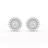 1.9 CT Lab Diamond Taper Stud Earring